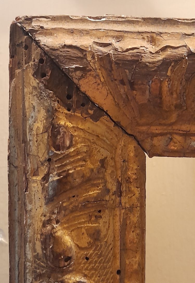 Cadre ancien  bois doré époque LXIV à  la Bérain