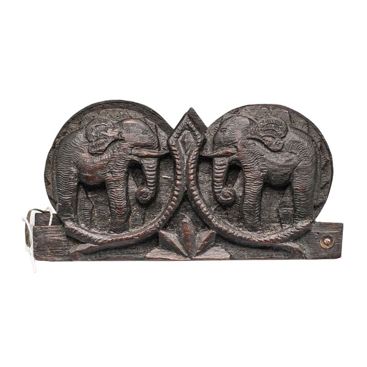 BALANCE A OPIUM, Ébène, deux éléphants