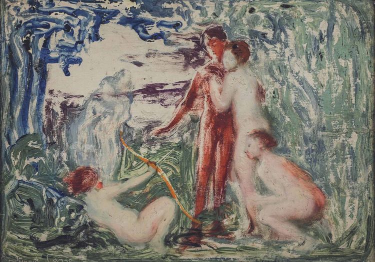 Painting by Raoul CARRÉ - The Judgment of Pâris