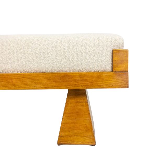 Bench in blond ash. Small-series Italian craftsmanship. Contemporain.LS6502908Y