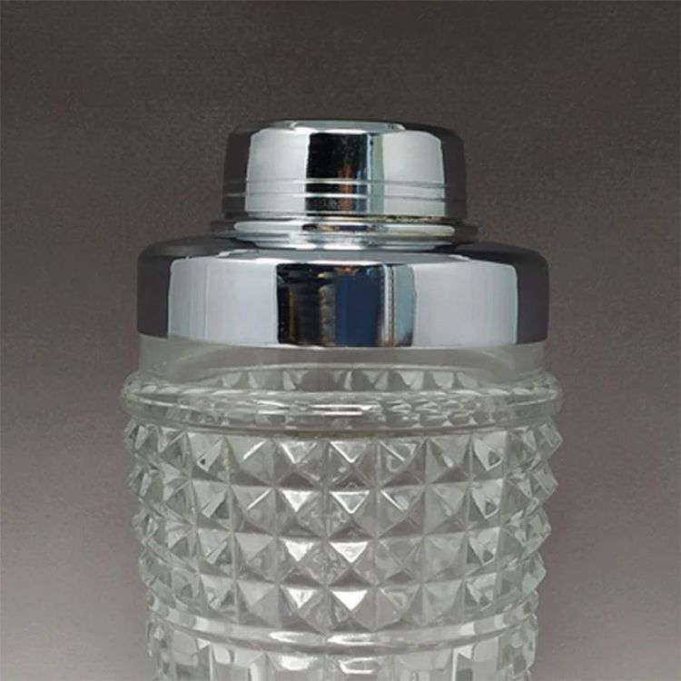 1960s Stunning Cut Crystal Cocktail Shaker. Made in Italy