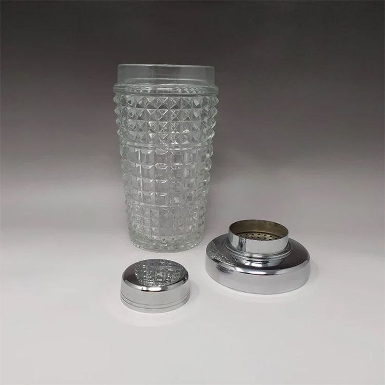 1960s Stunning Cut Crystal Cocktail Shaker. Made in Italy