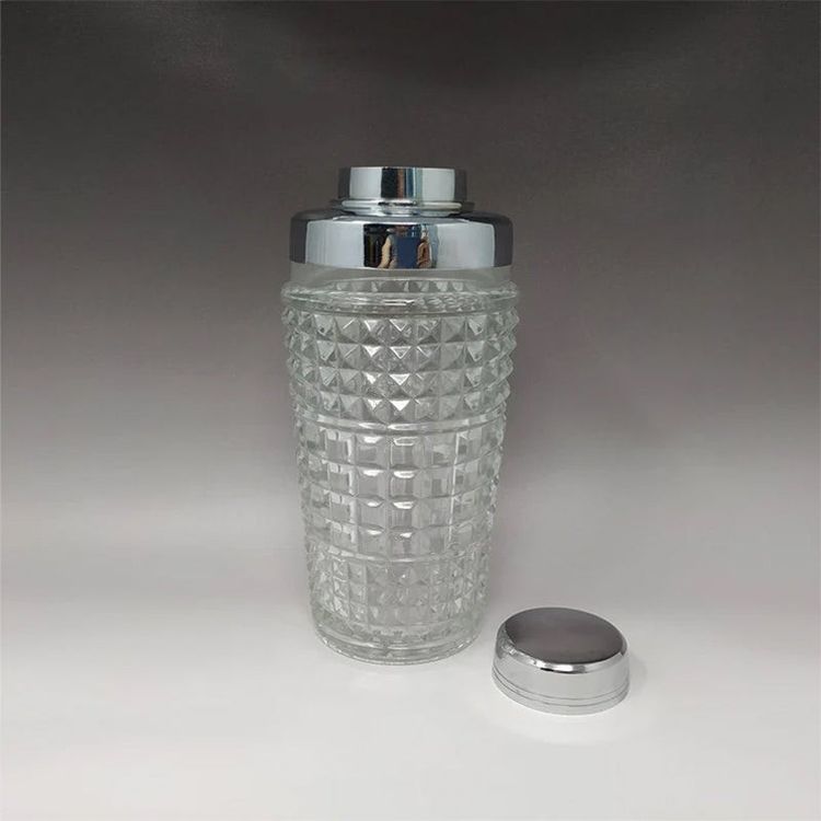 1960s Stunning Cut Crystal Cocktail Shaker. Made in Italy