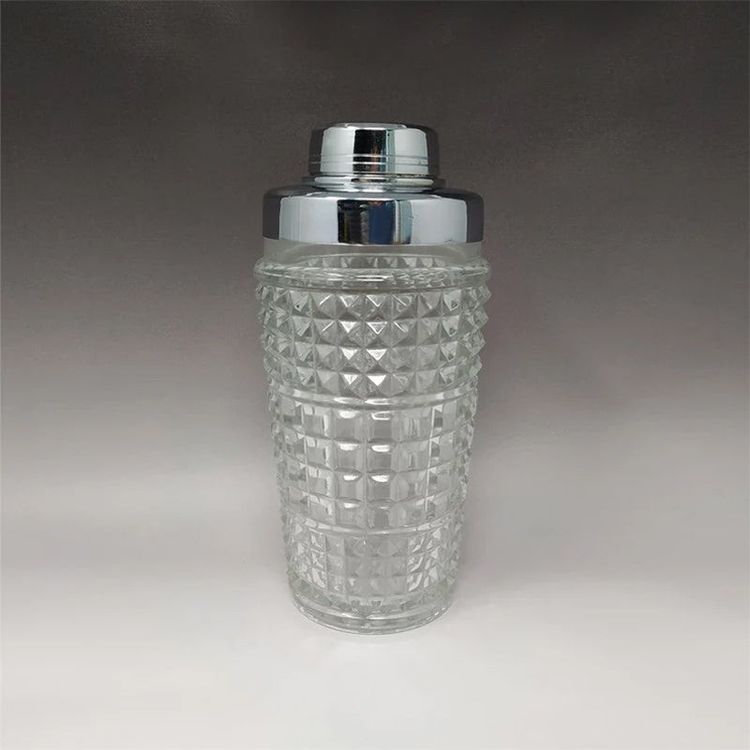1960s Stunning Cut Crystal Cocktail Shaker. Made in Italy