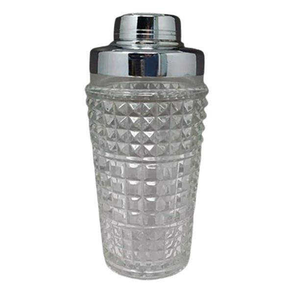 1960s Stunning Cut Crystal Cocktail Shaker. Made in Italy