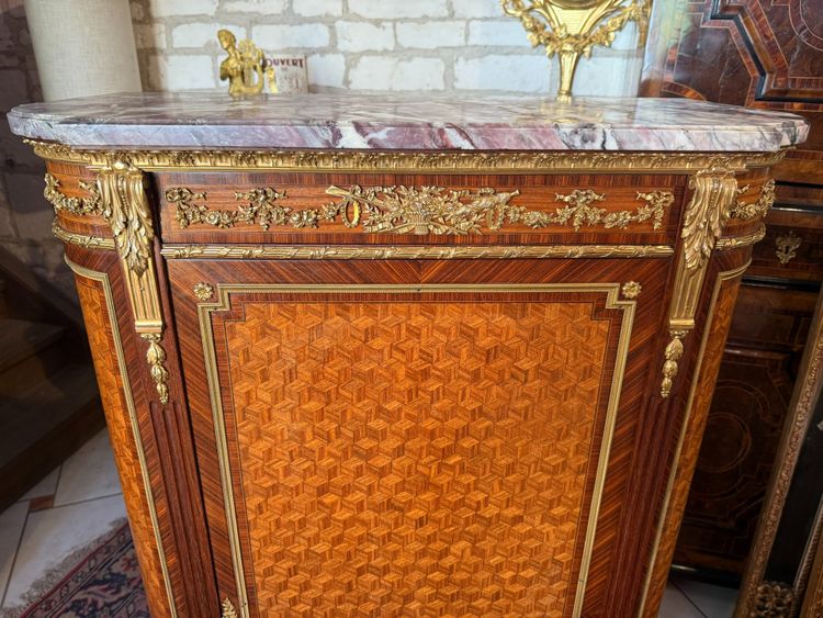 UNTERER SCHRANK LOUIS XVI - signiert François LINKE (1855 - 1946)