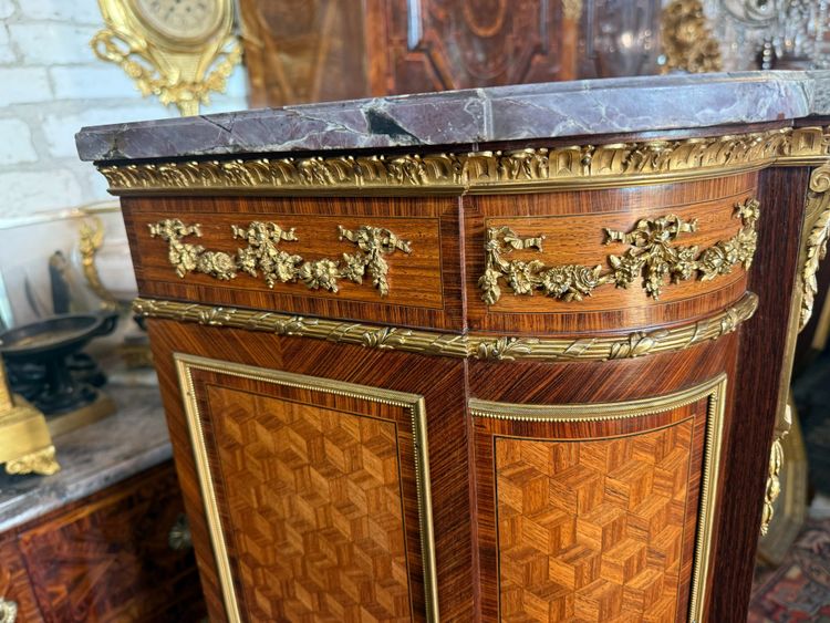 UNTERER SCHRANK LOUIS XVI - signiert François LINKE (1855 - 1946)