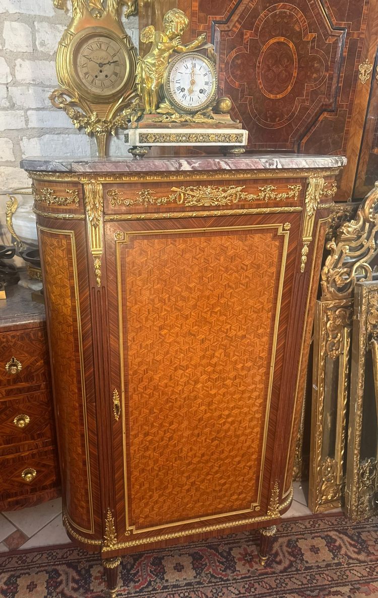 UNTERER SCHRANK LOUIS XVI - signiert François LINKE (1855 - 1946)