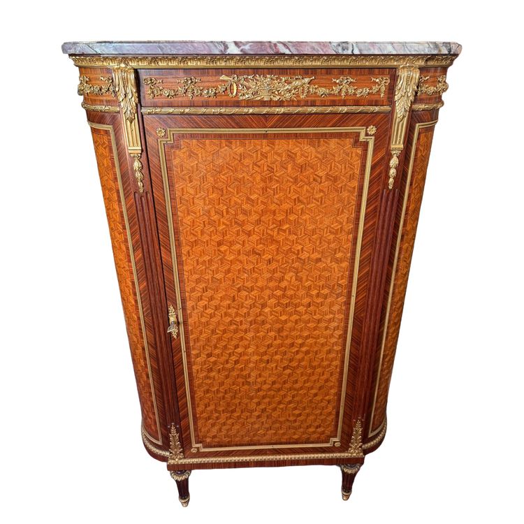 UNTERER SCHRANK LOUIS XVI - signiert François LINKE (1855 - 1946)