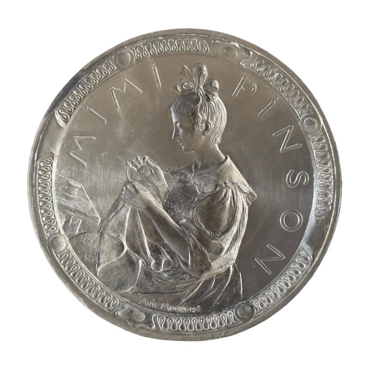 Matrice pour médaille Mimi Pinson par Anie Mouroux XXe
