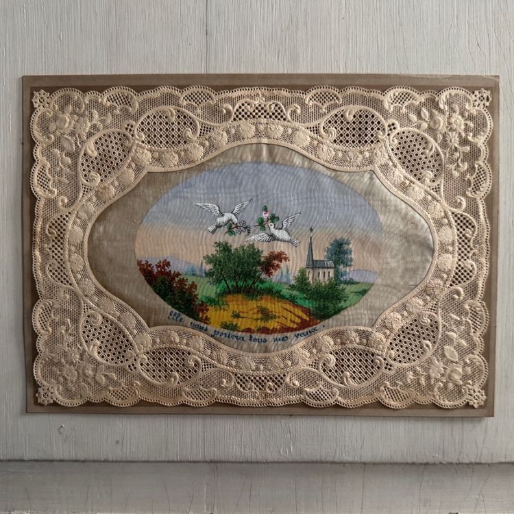 Canivet mécanique XIXe rehaussé d'une peinture