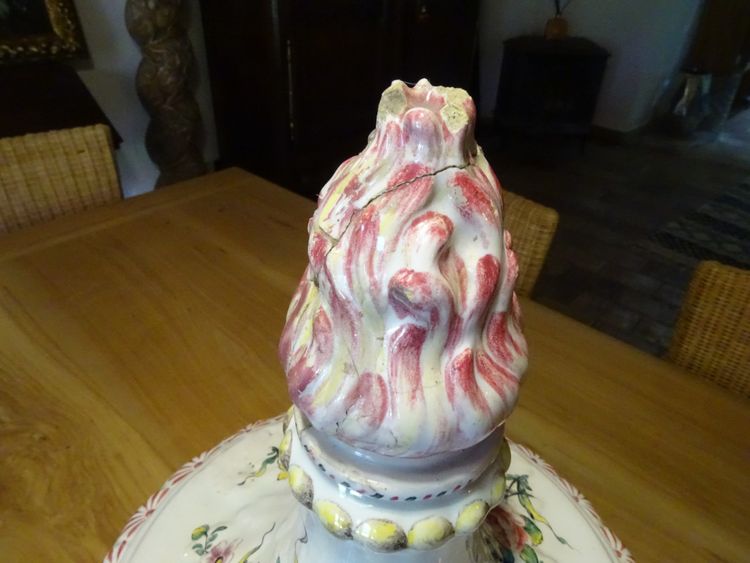18th century earthenware Veuve Perrin Marseille Fisherman's Urn
