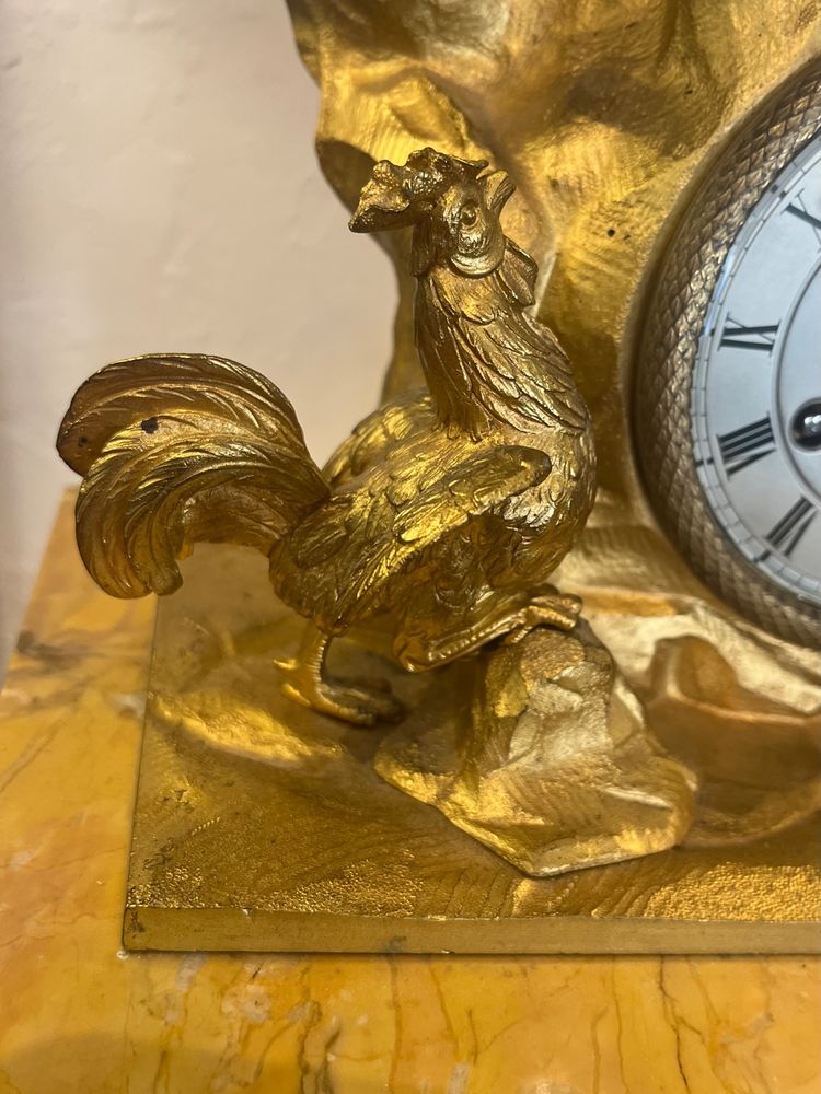 Large clock (70cm) - Mercury - bronze/marble - France - 19th century