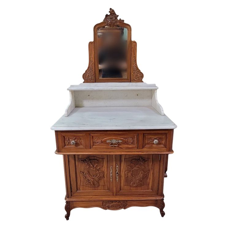 Meuble de toilette style Louis XV Provençal en noyer vers 1850 