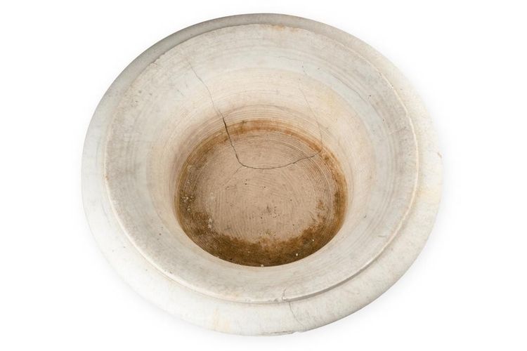 Vase Médicis à panse gaudronnée et col évasé en marbre. Circa 1880.LS6458208P