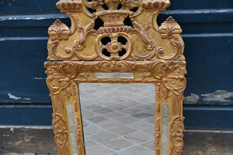 Miroir à parecloses d époque Regence XVIII