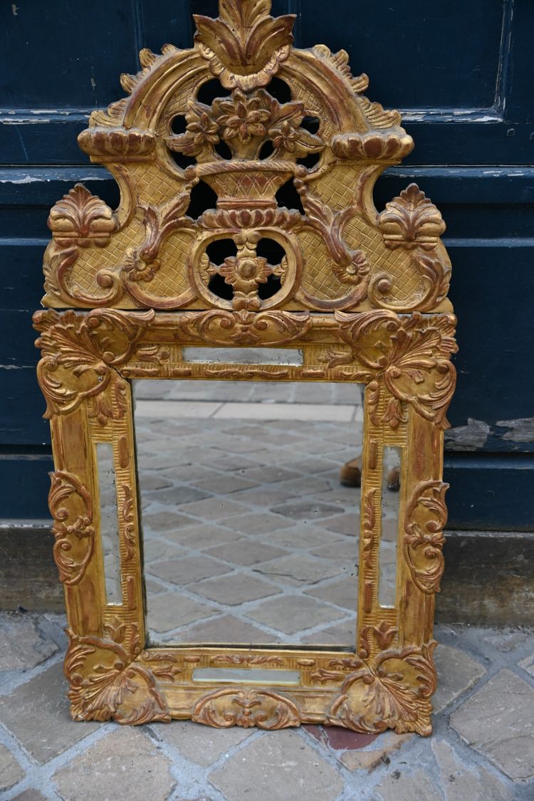 Miroir à parecloses d époque Regence XVIII