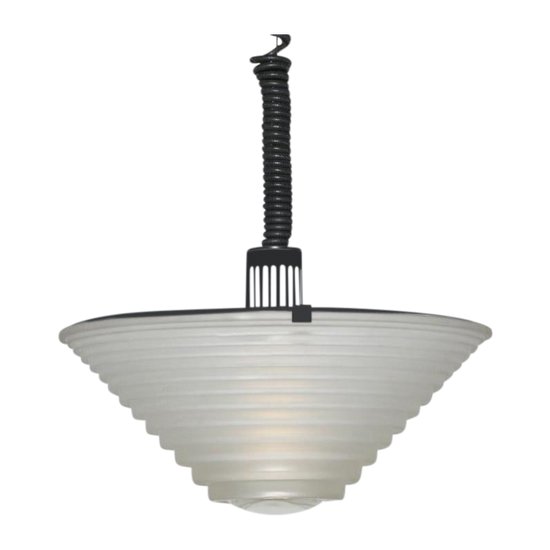 1970 Artemide lampada a sospensione "Egina 38" di Angelo Mangiarotti. Fatto in Italia