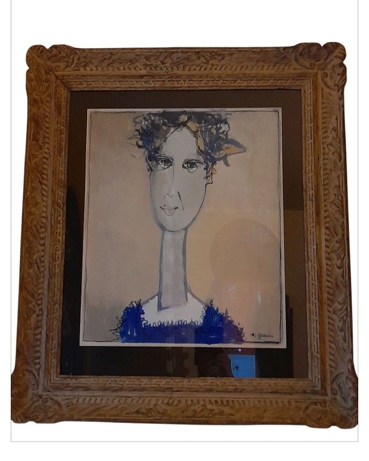 Michel Gassies satyre des temps modernes Gouache