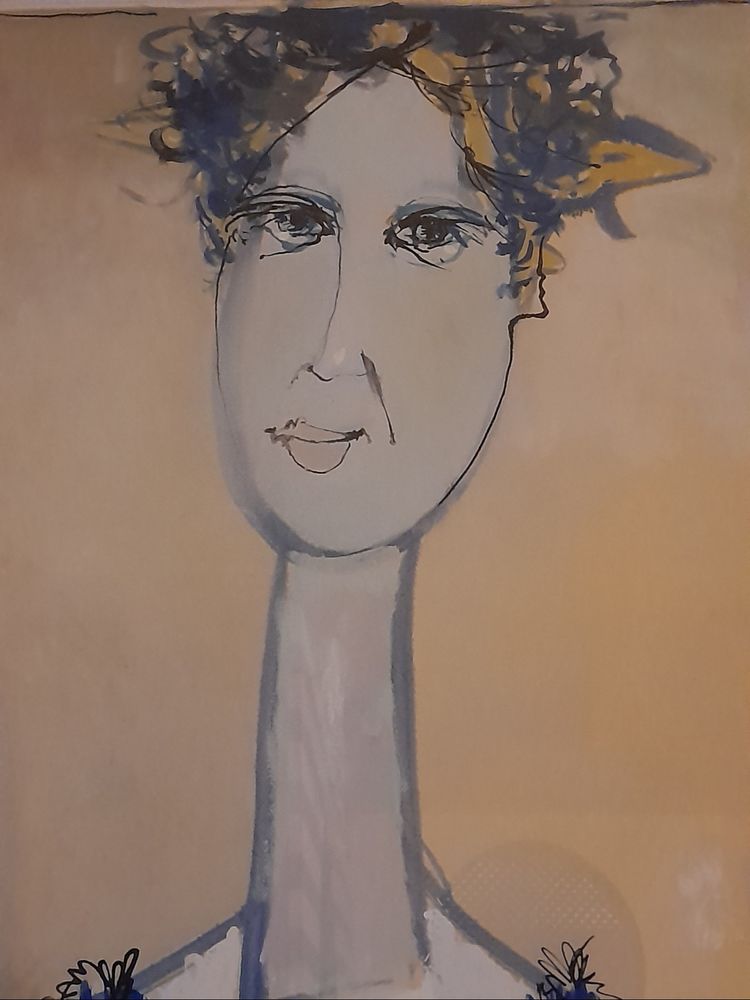 Michel Gassies satyre des temps modernes Gouache