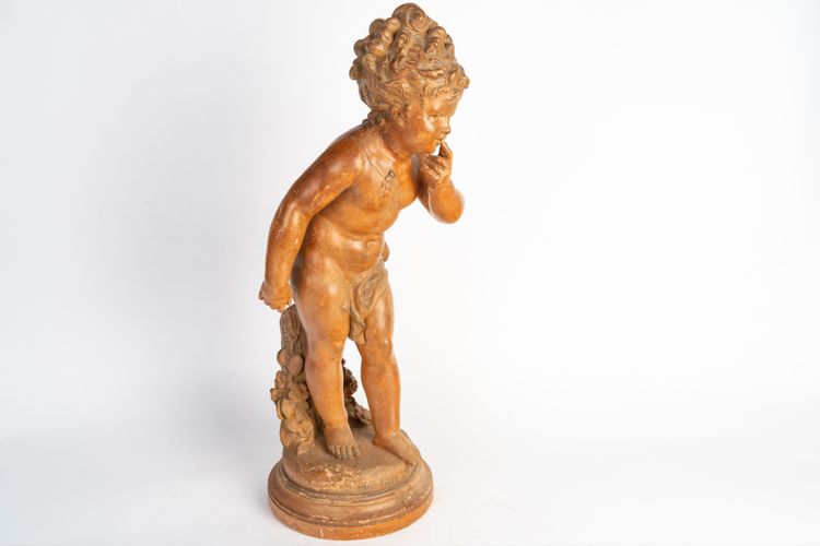 Scultura in terracotta di Paul Dubois, fine XIX secolo