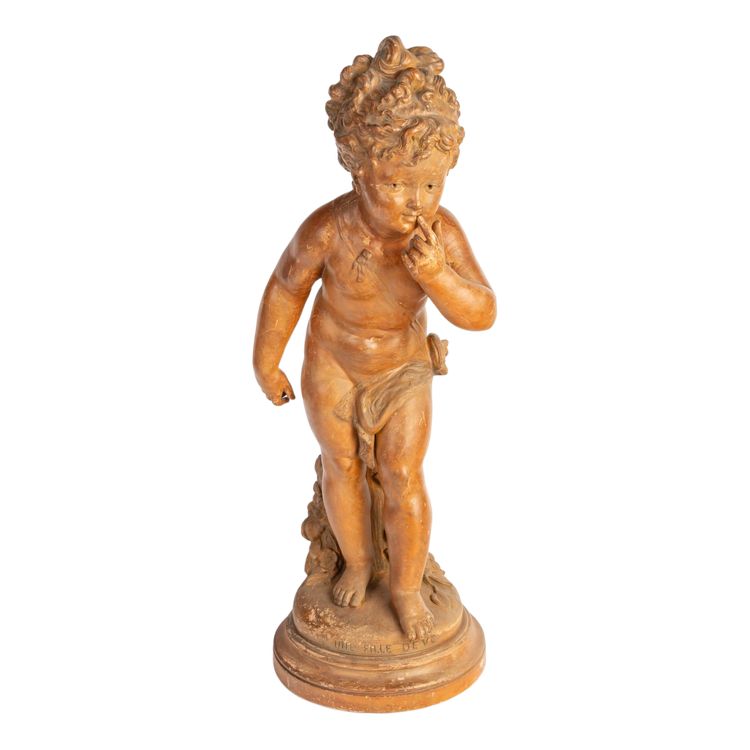 Scultura in terracotta di Paul Dubois, fine XIX secolo