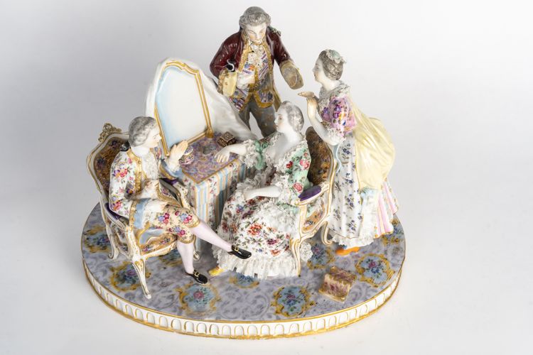 Groupe en porcelaine Meissen, fin XIXème siècle 
