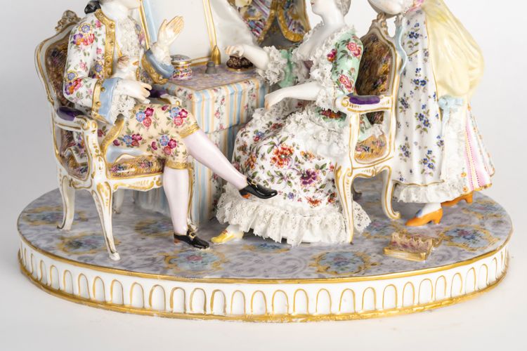 Groupe en porcelaine Meissen, fin XIXème siècle 