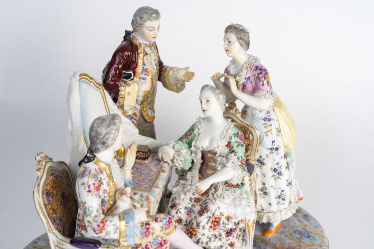 Groupe en porcelaine Meissen, fin XIXème siècle 