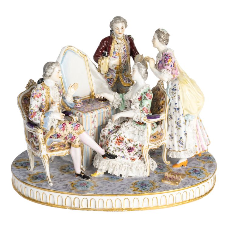 Groupe en porcelaine Meissen, fin XIXème siècle 