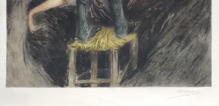 Allan österlind Swedish Painter And Engraver Etching Flamenco Dancers 20th C  Engraving 