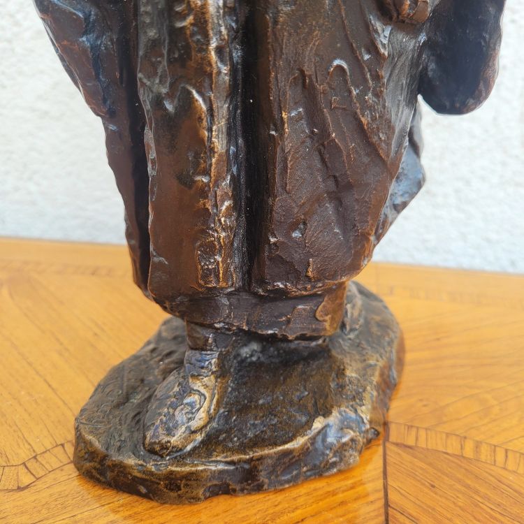 E A Leroy, camerunense, scultura orientalista in bronzo, inizio XX secolo