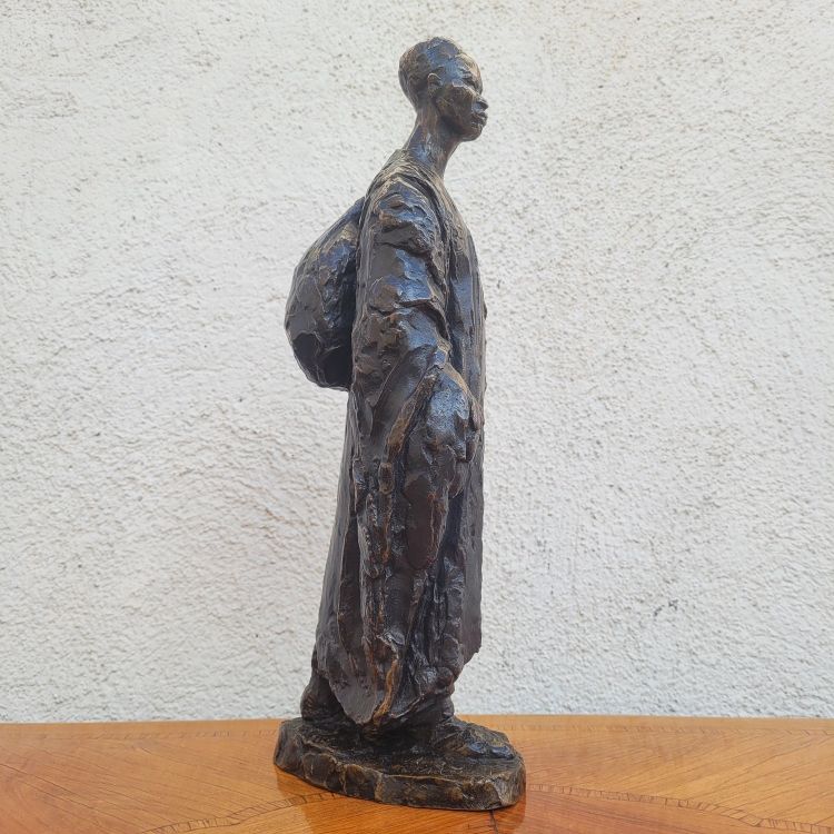 E A Leroy, camerunense, scultura orientalista in bronzo, inizio XX secolo