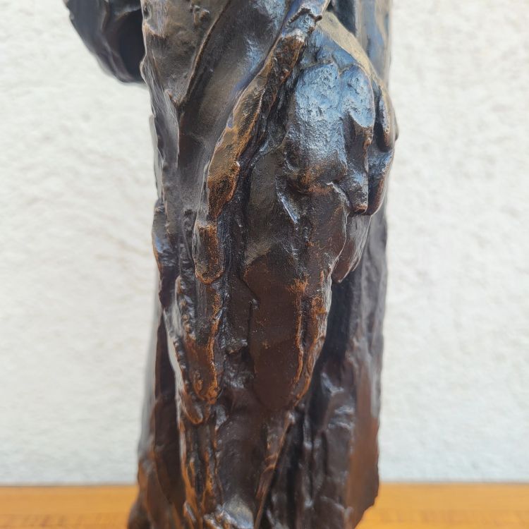 E A Leroy, camerunense, scultura orientalista in bronzo, inizio XX secolo