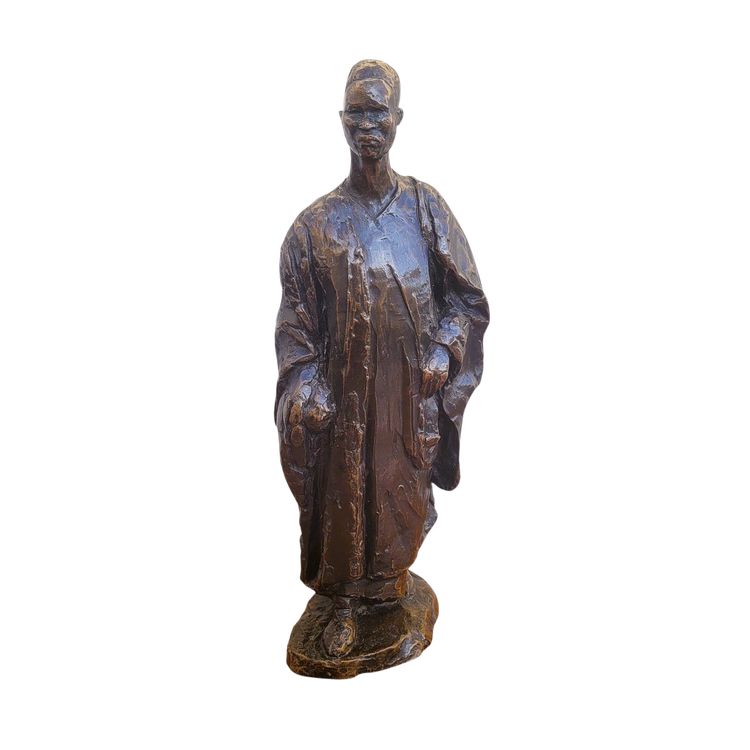 E A Leroy, camerunense, scultura orientalista in bronzo, inizio XX secolo