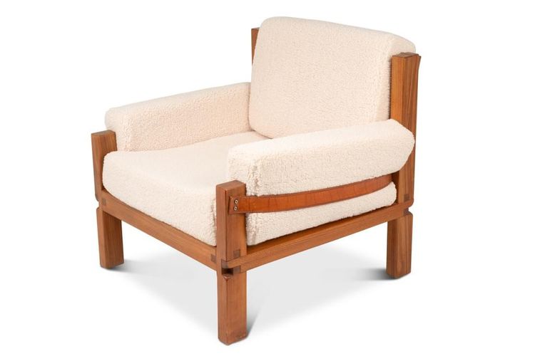 Pierre Chapo. Pair of elm armchairs. 1970s.LS6493B2809M