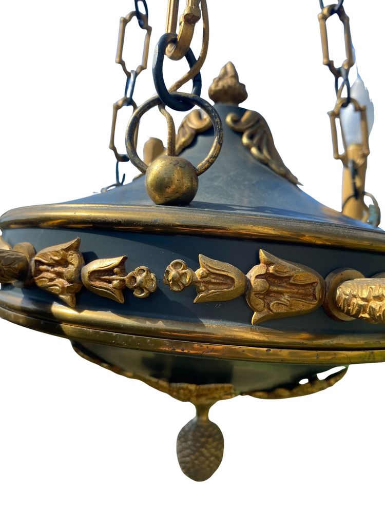 Lampadario in stile impero a sei bracci in ormù - 1920 circa
