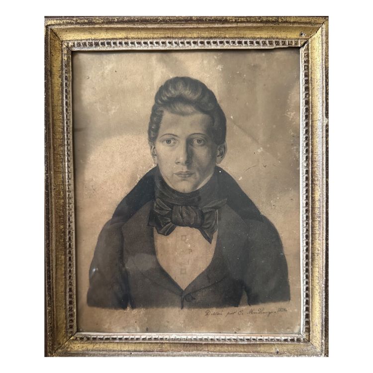 Frontalporträt von Amédée Binet de Jassonneix 1838