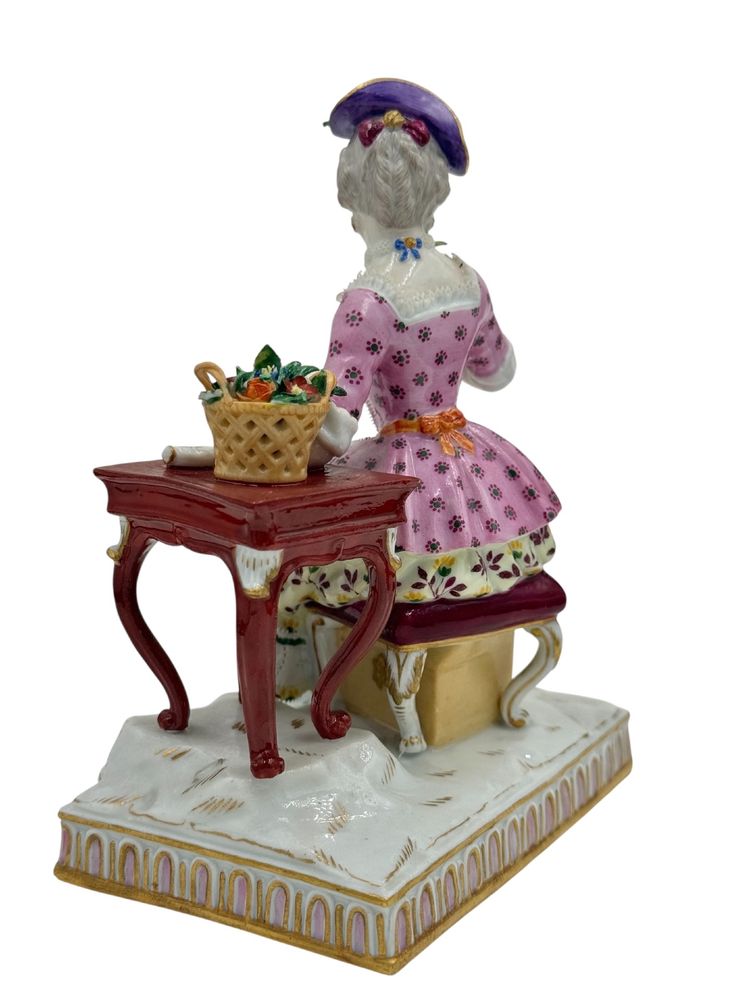 Meissen - Porcelain figurine, allegory of the 5 senses, The Smell