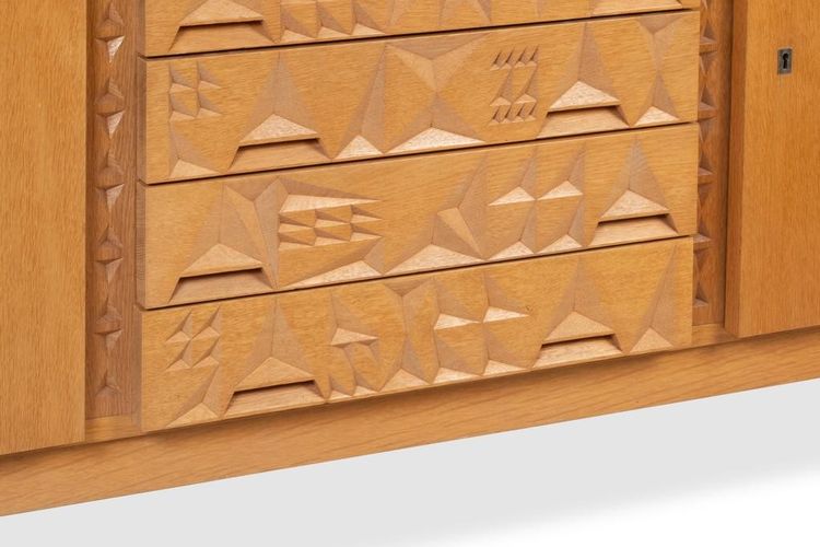 Oak and oak veneer sideboard. 1960s/70s.LS65231208Z