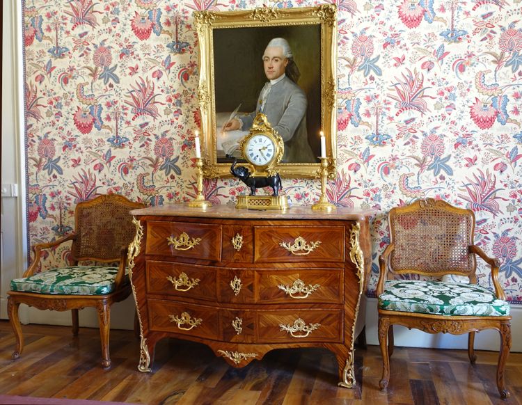 Mobilier de salon - 4 fauteuils cannés d'époque Régence Louis XV