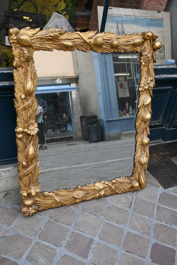 Spiegel aus vergoldetem Holz Barock Italien XIX