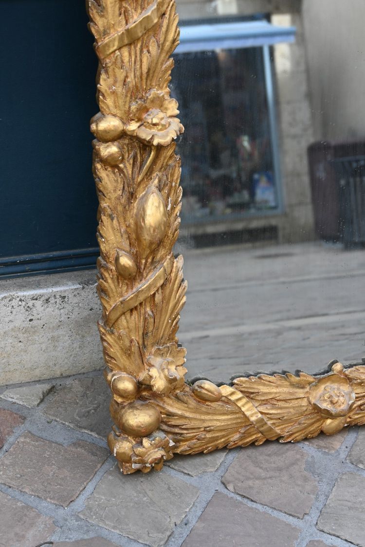 Spiegel aus vergoldetem Holz Barock Italien XIX