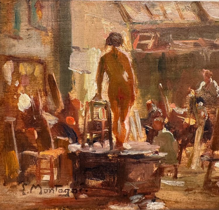 Louis Agricol MONTAGNÉ (1879-1960)  - A l'atelier de Cormon, circa 1895