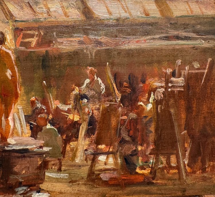 Louis Agricol MONTAGNÉ (1879-1960)  - A l'atelier de Cormon, circa 1895