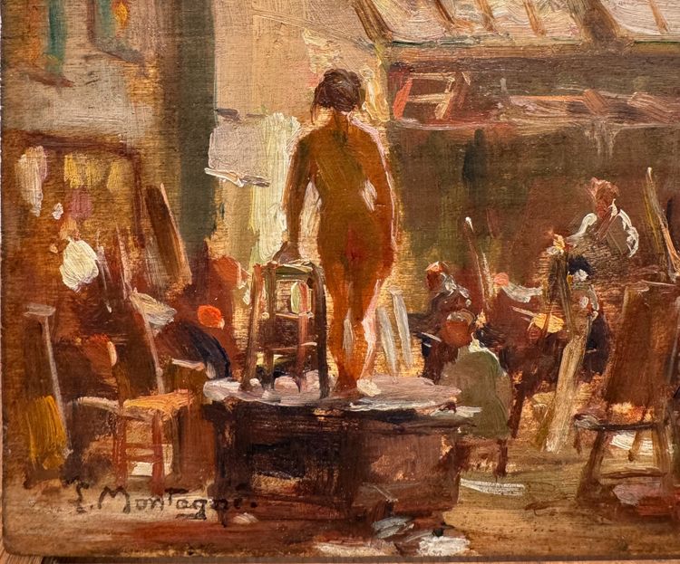 Louis Agricol MONTAGNÉ (1879-1960)  - A l'atelier de Cormon, circa 1895