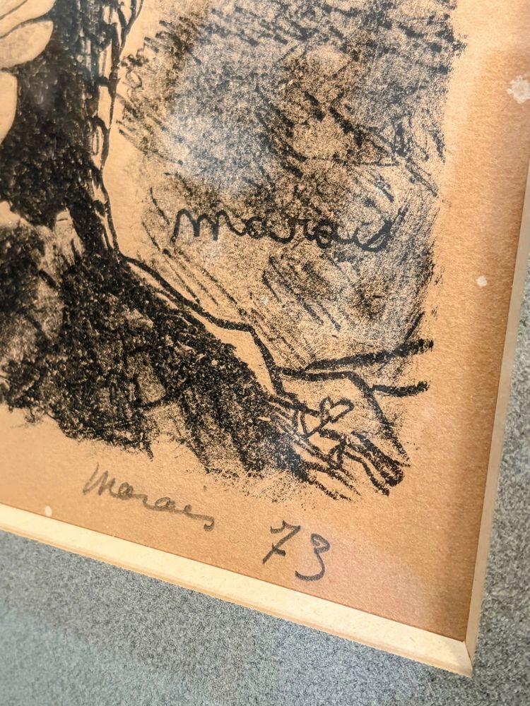 Jean Marais - Der Baum mit dem Gesicht, signierte und nummerierte Lithografie (1973)