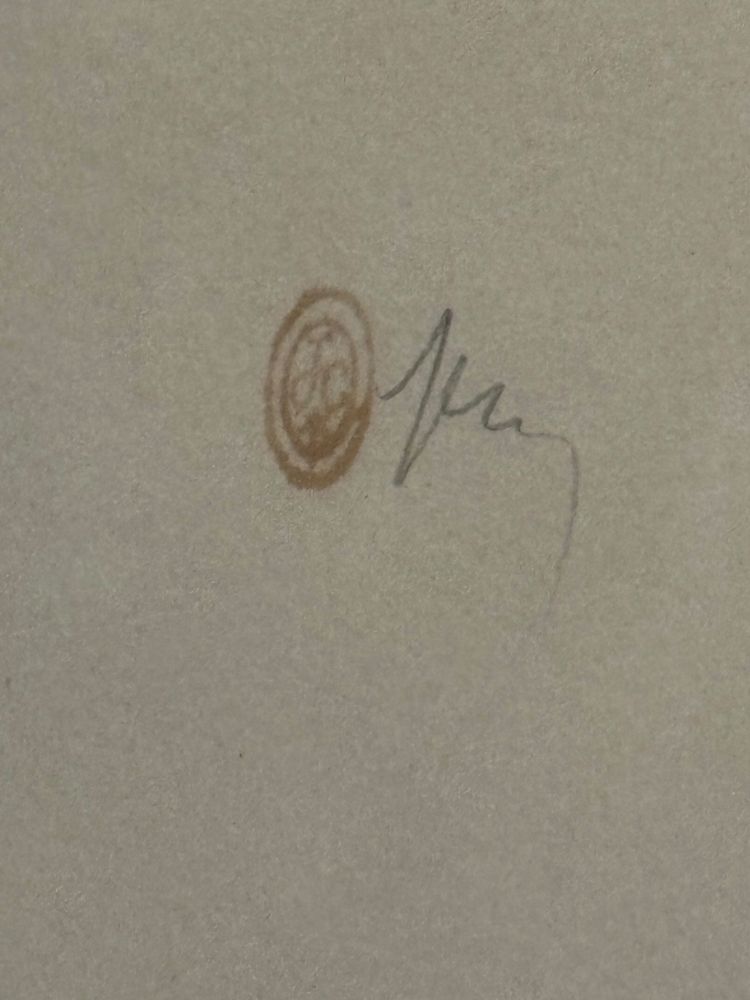 Jean Cocteau – Étude pour le Christ, lithographie numérotée (118/150), cachet de l’atelier