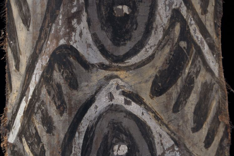 Bemalte Rinde, Ozeanische Kunst, Frühe Kunst, Stammeskunst, Gemälde, Ozeanien, Pazifik, 139 cm
