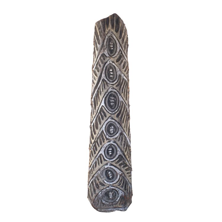 Bemalte Rinde, Ozeanische Kunst, Frühe Kunst, Stammeskunst, Gemälde, Ozeanien, Pazifik, 139 cm